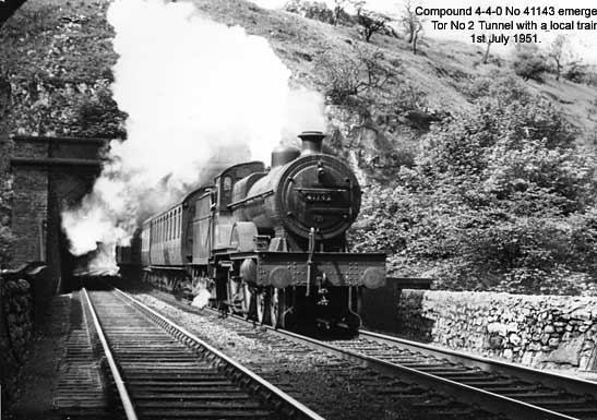 1951 Train bound for Derby emerges from Chee Tor No. 2 Tunnel ER Morton_