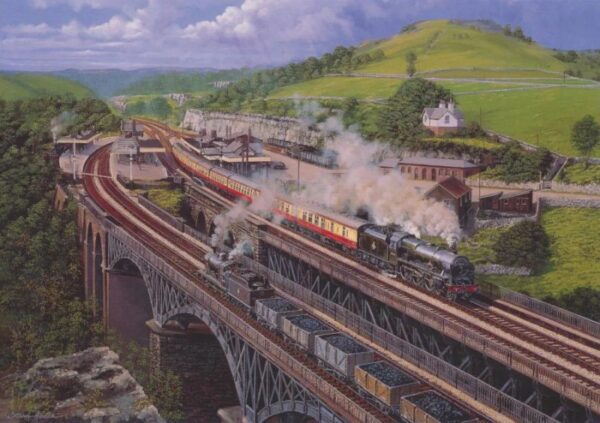 Millers Dale Station and Viaducts by John Austin